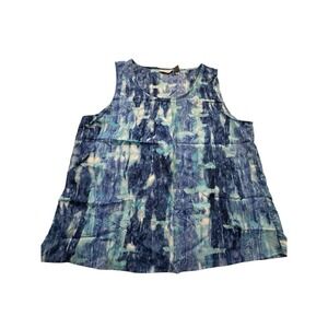 Chicos Blouse Womens Size 3‎ USA 16 Top Shirt Tie-Dye Sleeveless Lightweight EUC